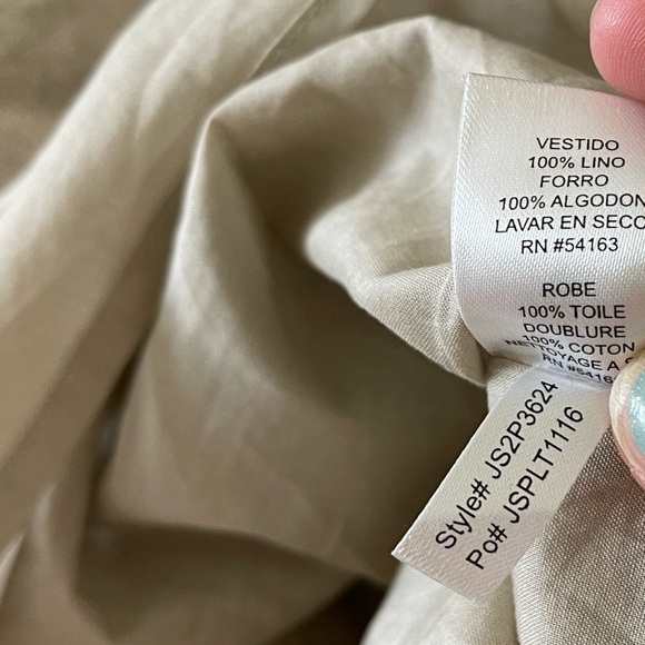 Jessica Simpson|Tan Linen Halter Dress w White Horizontal Stripes, Feminine!••• - Picture 12 of 16